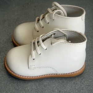 Josmo Logan Walking Shoes White Leather Lace Up Formal Casual Boot Unisex Baby 5